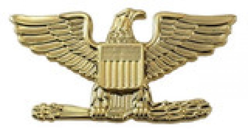 COLONEL COLLAR PINS - 1" TALL - SOLD in PAIRS.